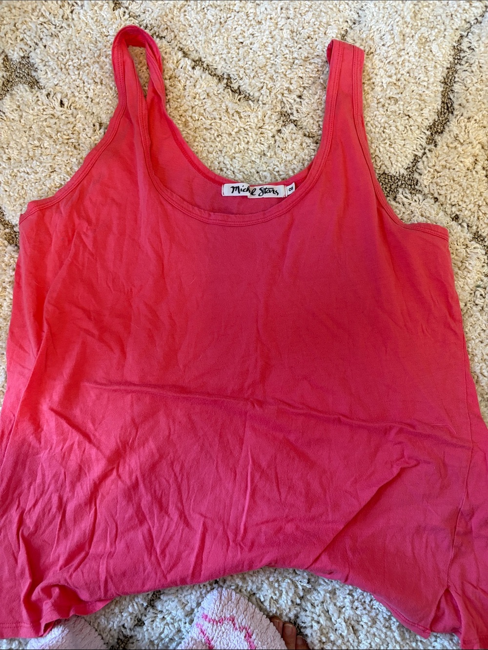 Michael Stars Coral Pink Scoop Tank